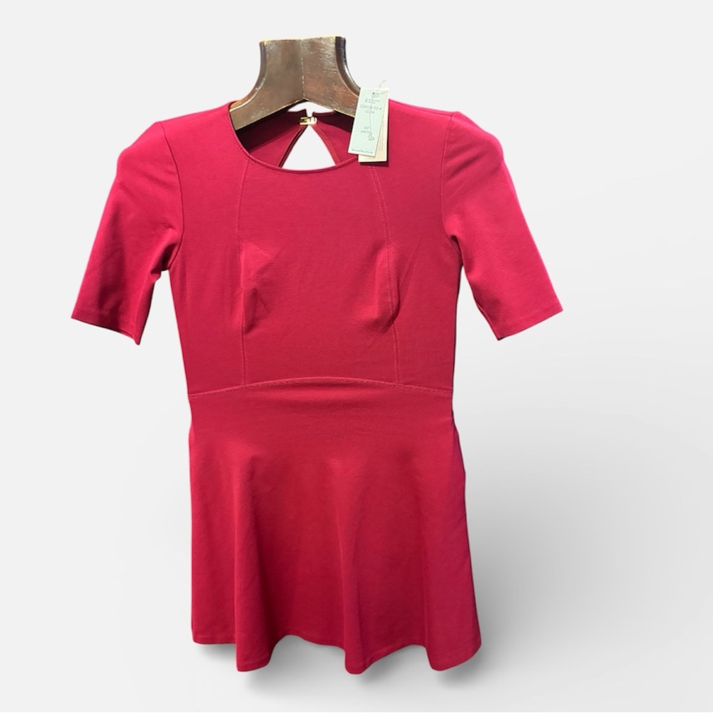 Banana Republic Vibrant Red Dress size 4 with open back and pockets,brand new